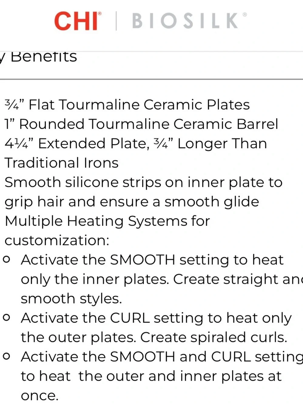 CHI Biosilk Black and Gold 3-in-1 Tourmaline Ceramic Styler